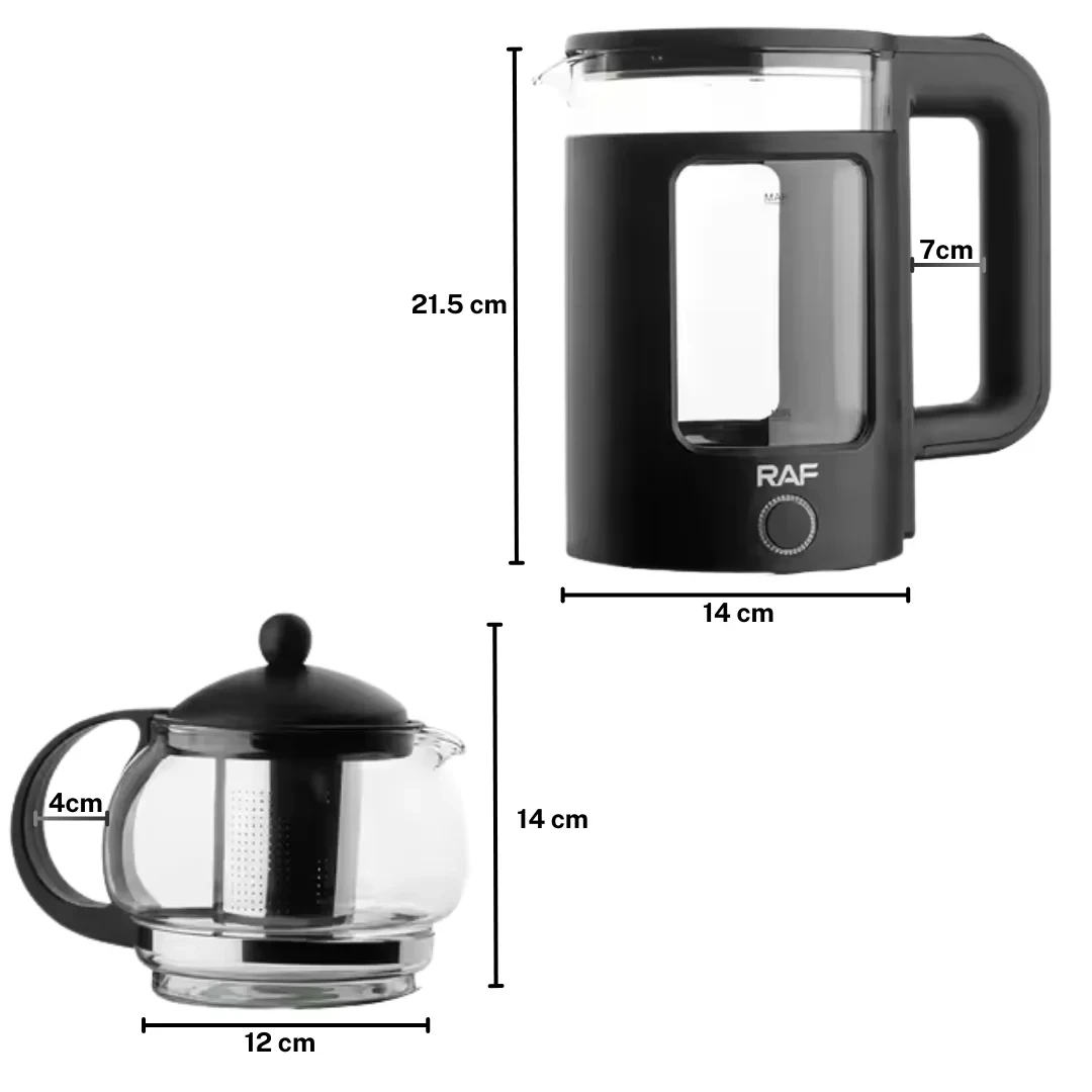 RAF Electric Kettle 1500W with Tea Brewing Pot R7855